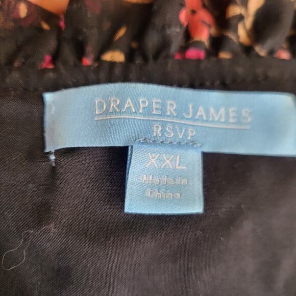 DRAPER JAMES RSVP Floral Ballon Sleeve Sheer Midi Dress XXL - Picture 5 of 11